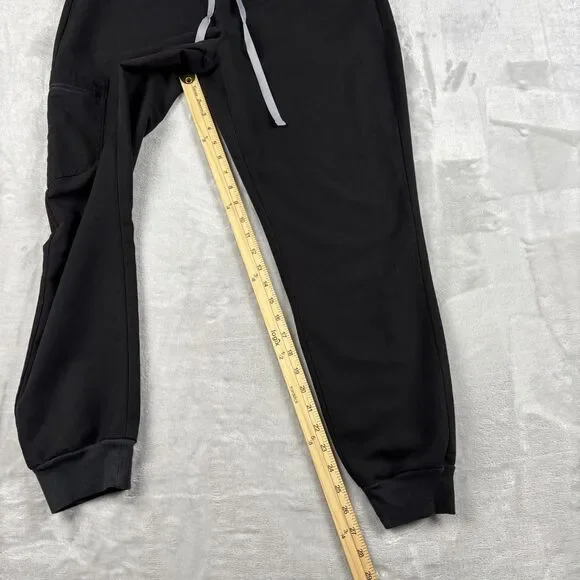 Figs Scrub Pants Womens M Zamora Jogger Petite Black Scrubs Bottom Medical Nurse - Picture 15 of 16